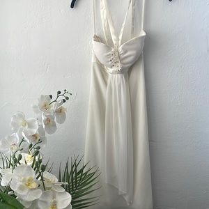 ByerWear Too! Size Medium White Halter Dress